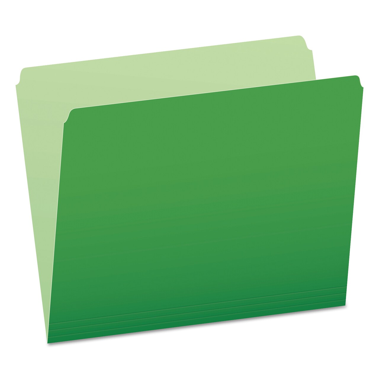Pendaflex Colored File Folders Straight Tab Letter Size Green/Light Green 100/Box